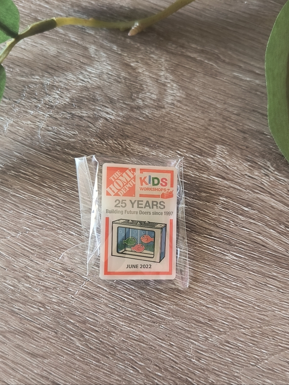 The Home Depot KIDS Workshops 25 Year June 2022 Label Pin